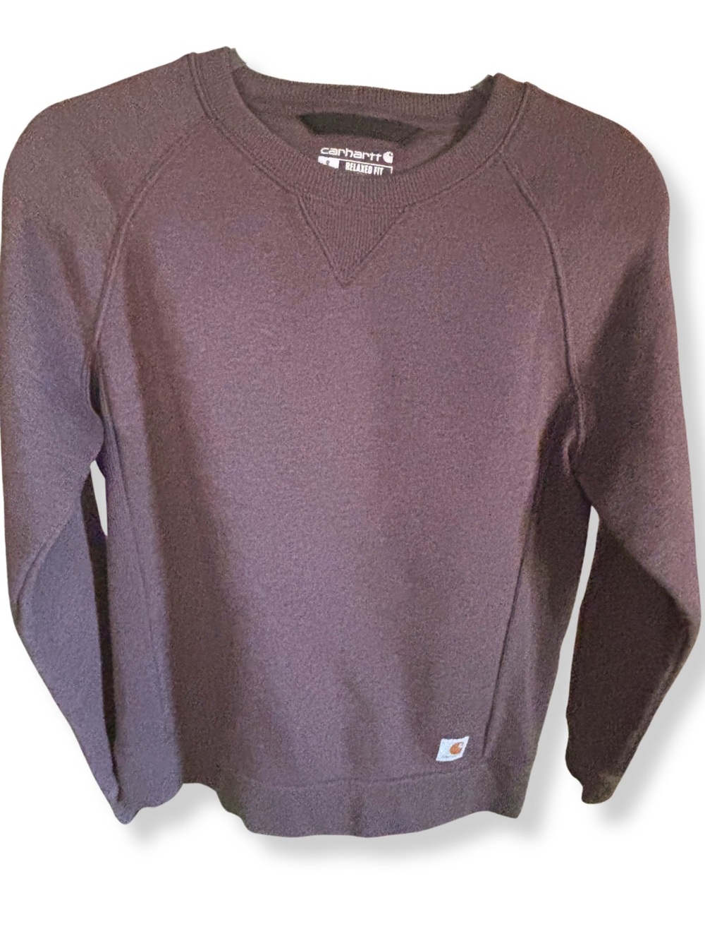 Carhartt Women’s Relaxed Fit Brown Crewneck Sweatshirt Size S
